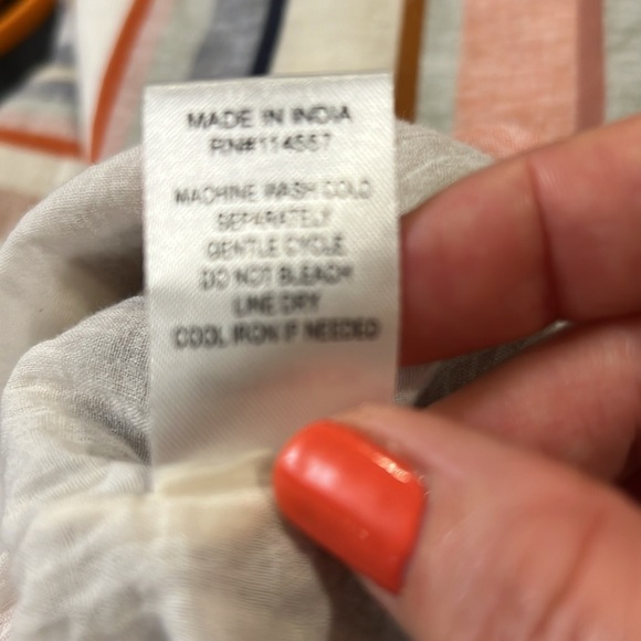 THML multi color striped cotton halter sleeveless dress size medium - Picture 11 of 11